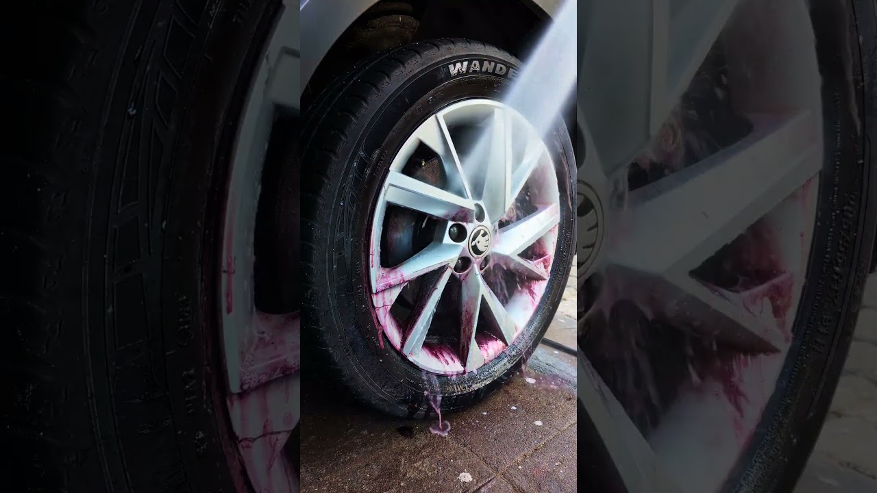 Alloy wheel cleaning asmr video using koch chemie magic wheel cleaner  #automobile #autodetailing