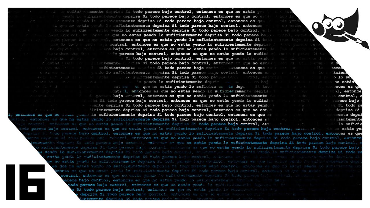 GIMP 2.10 Efectos de texto  ▶▶  16. Imagen hecha con texto