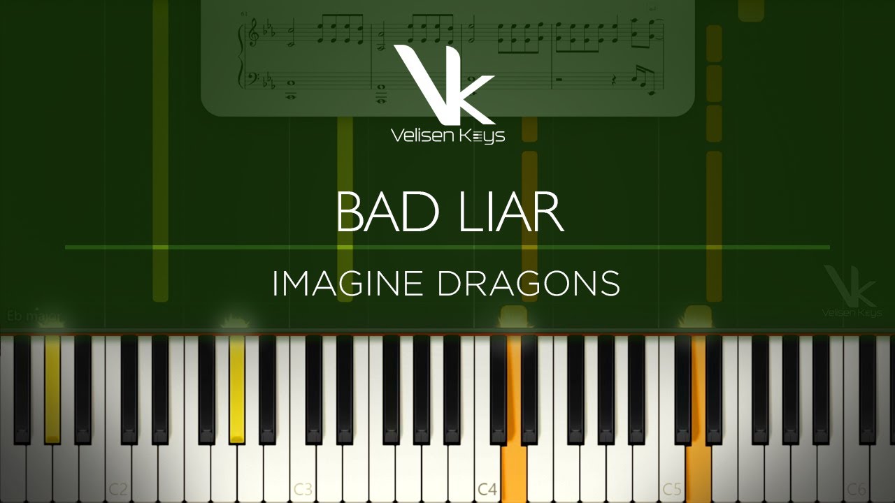 Imagine Dragons - Bad Liar | Piano Tutorial + Sheet by Velisen Keys