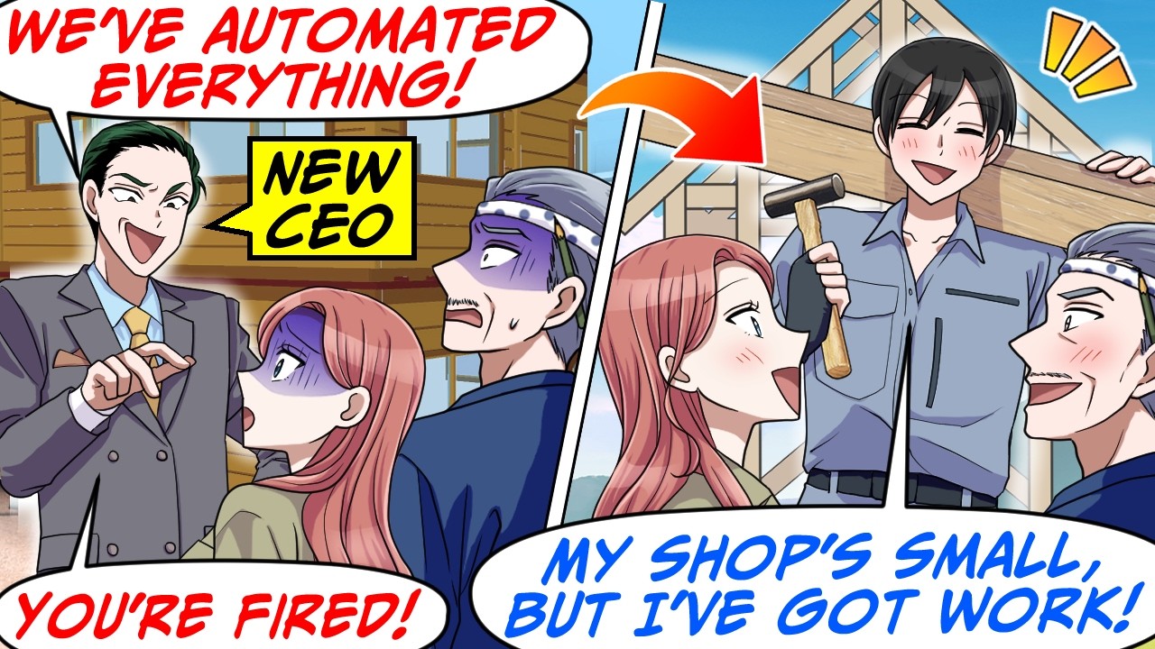 The New CEO Fired Veteran Carpenters for No Reason! So, I…[RomCom Manga Dub]