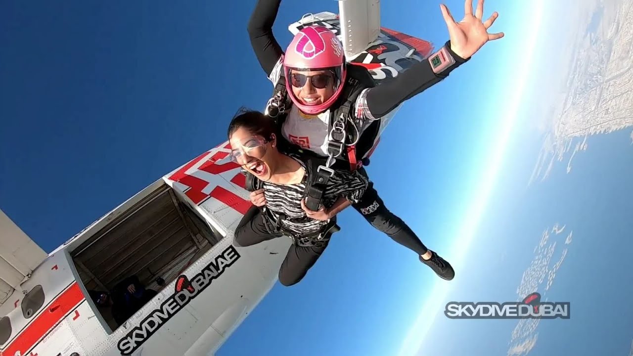 Tahsina's first Skydive experience with Skydive Dubai