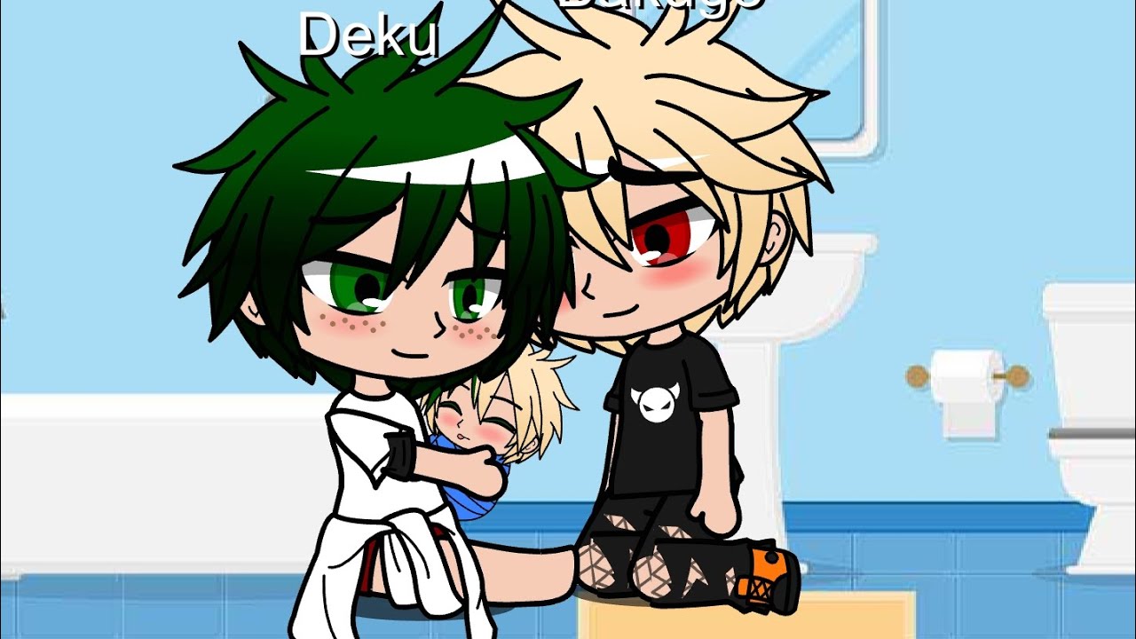 Deku gives birth in Gacha club (GC BkDk🧡💚) ( og! )