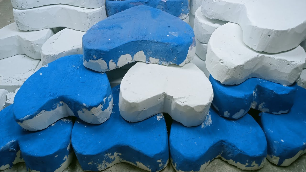 Big Heart Extra soft gym chalk blocks mass crush | crunchy | crispy | Satisfying | ASMR