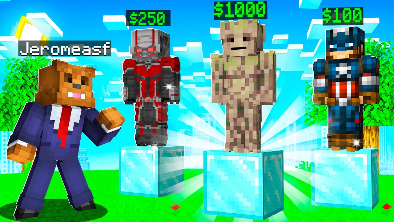 Buying My FAVORITE Superhero in Minecraft Superhero Auction