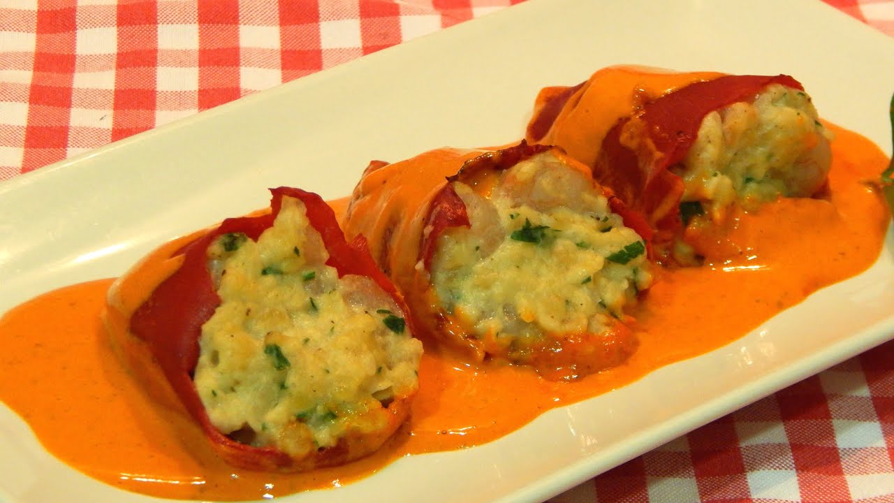 Receta de pimientos rellenos de gambas