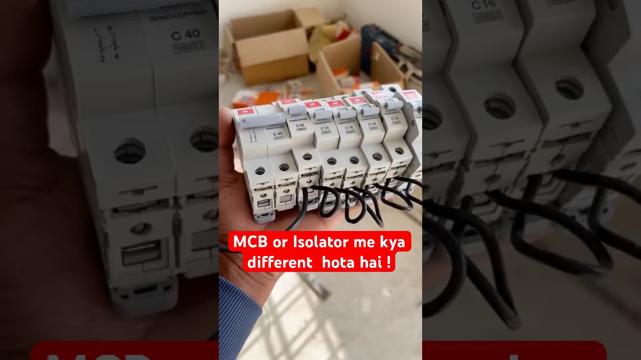 Difference between MCB and Isolator! #trending #viral