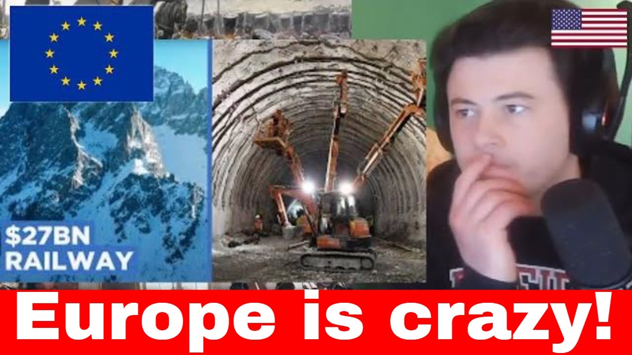 American Reacts Why Europe is Building a 57KM Tunnel Through a Mountain