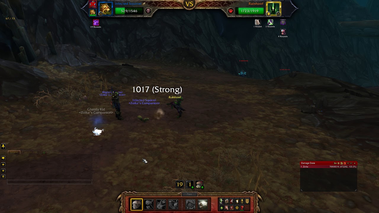 WOW - Pet Battle - Ruinhoof - Full Undead Team