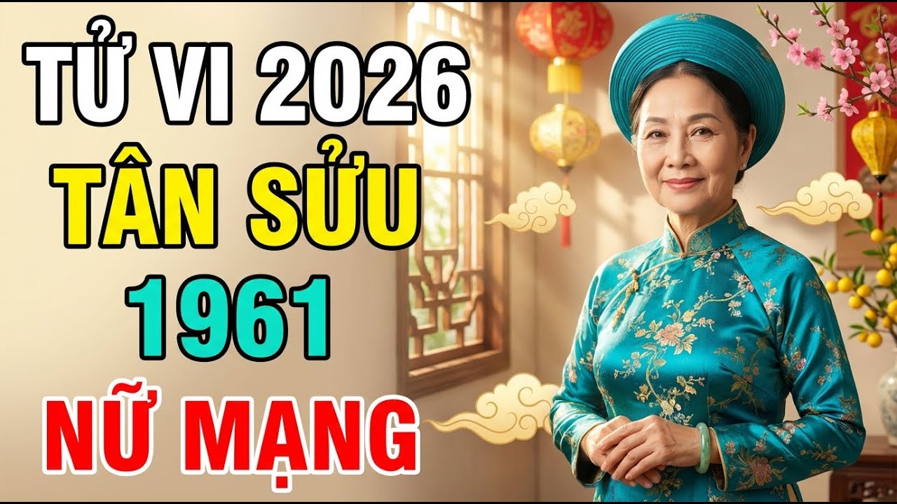 Tử vi Nữ Mạng Tân Sửu 1961 năm 2026 Bính Ngọ: LỘ DIỆN CƠ HỘI VÀNG, VẬN MAY LẬT MÌNH!