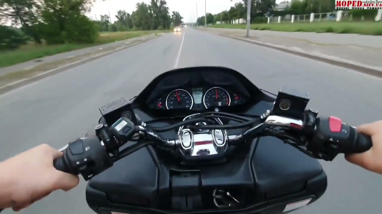 Suzuki Skywave 250 CJ46A с контейнера, купить макси скутер без пробега по Украине + Тест драйв
