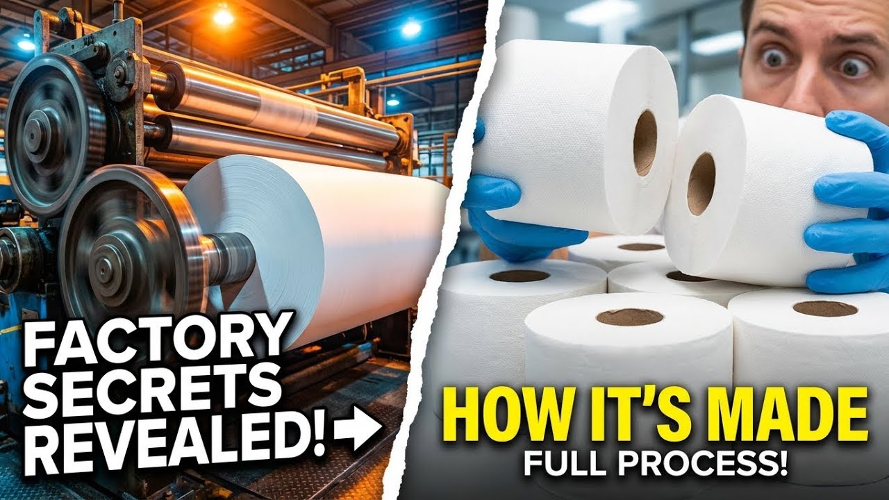Inside a Modern Toilet Paper Factory Full Production from Trees to Soft Rolls  4K Documentary