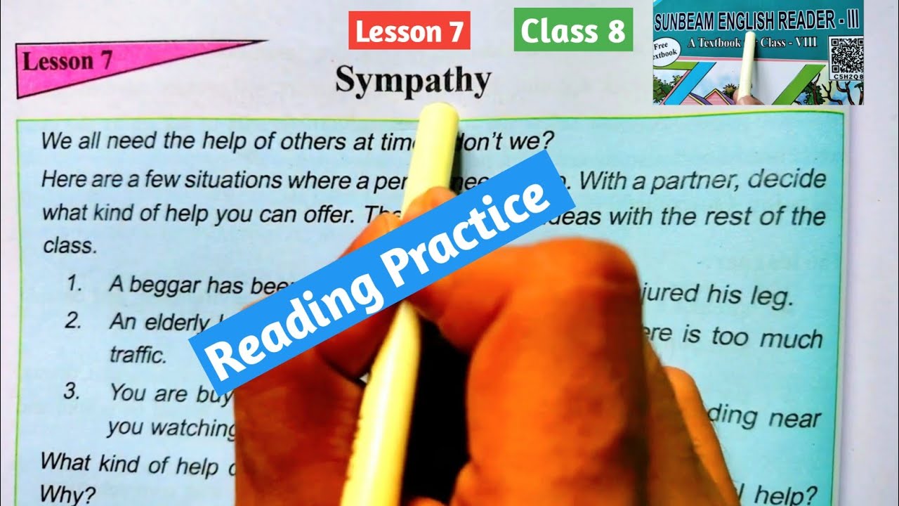 Sympathy - Lesson 7 - Reading Practice - Class 8 English Textbook Sunbeam-3