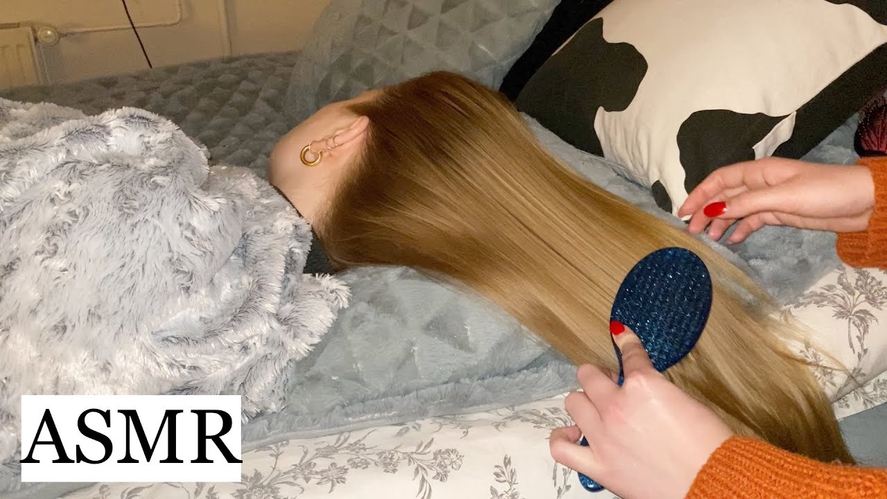 ASMR | Playing with my friend's hair till she falls asleep (no talking)