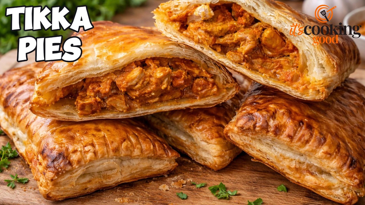 Пирожки с курицей Тикка Масала | Хрустящие пирожки с карри, которые удобно держать в руках!