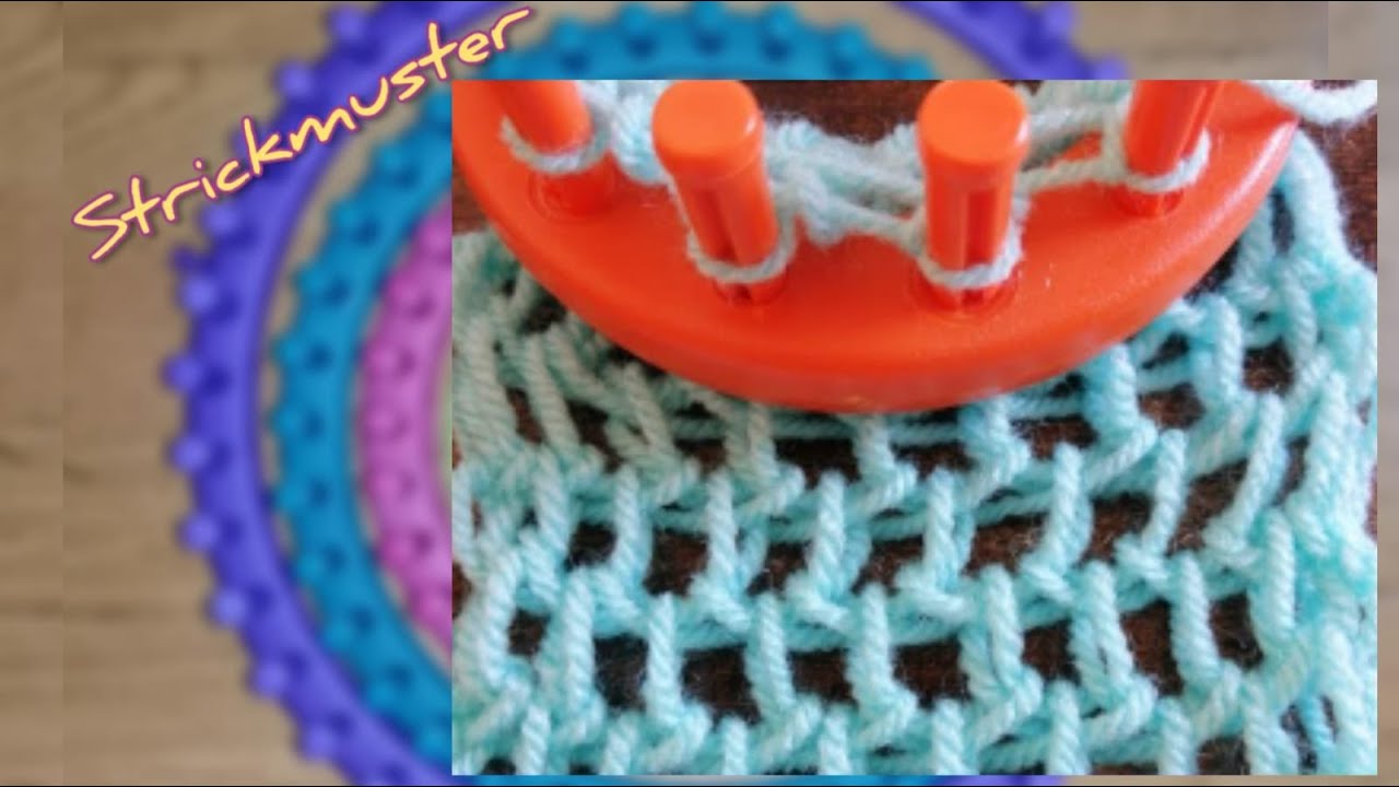 Wie du dieses tolle Netzmuster auf deinem Strickring stricken kannst