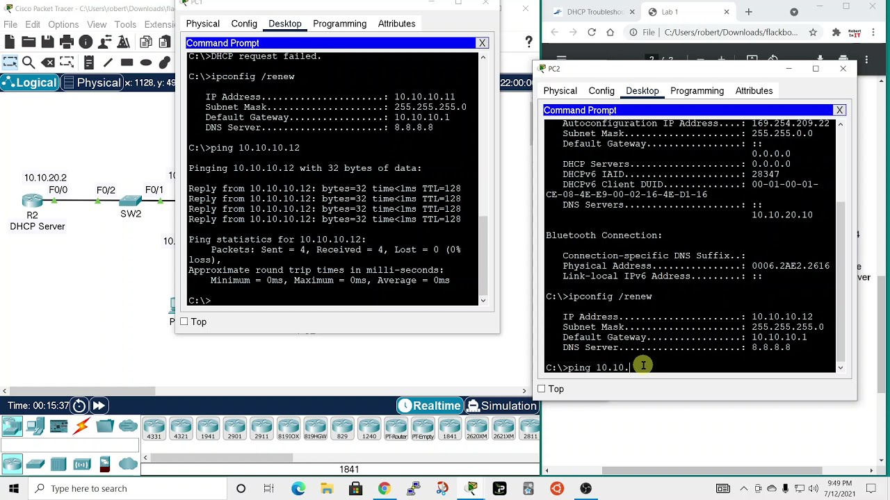 CCNA Lab: DHCP Troubleshooting