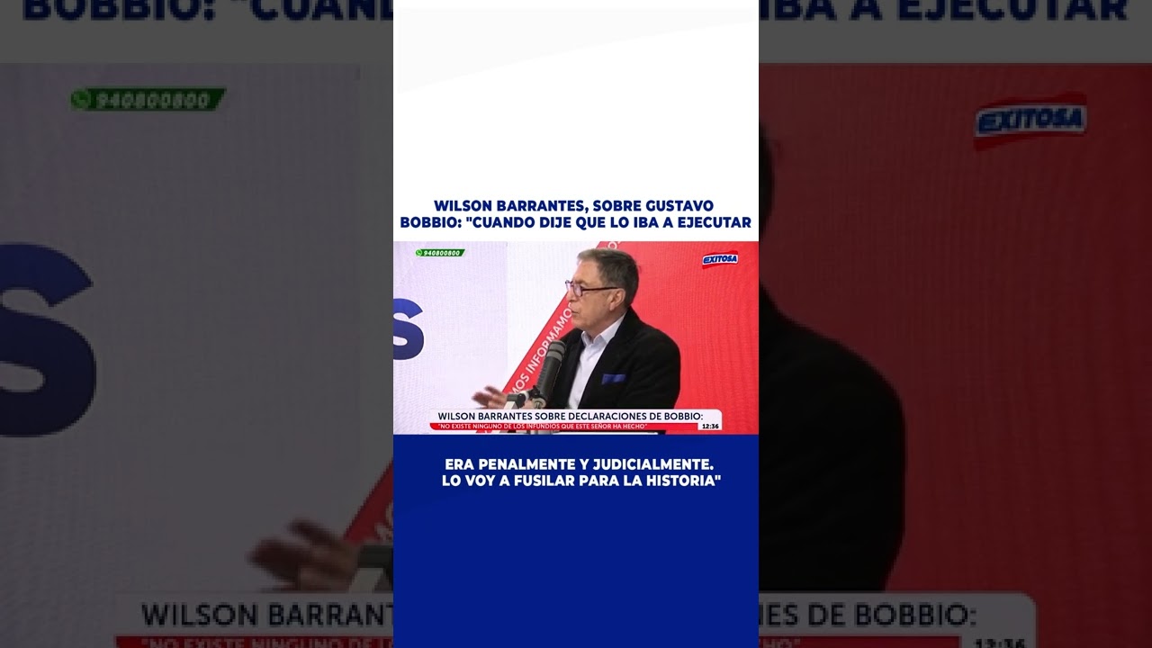 🔴🔵Wilson Barrantes sobre Gustavo Bobbio: 