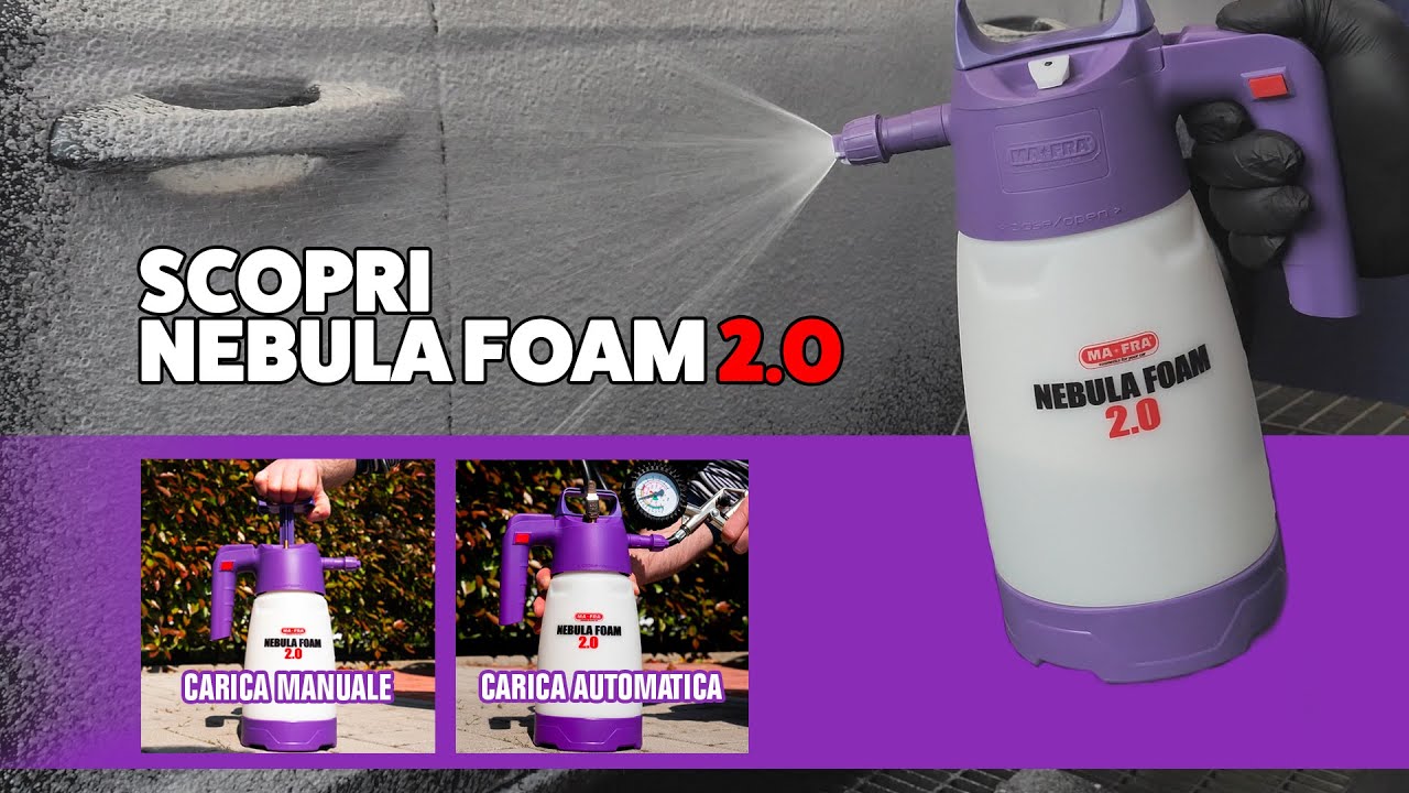 Scopri come fare un prelavaggio foam alla tua auto SENZA IDROPULITRICE con Nebula Foam 2.0 di Mafra