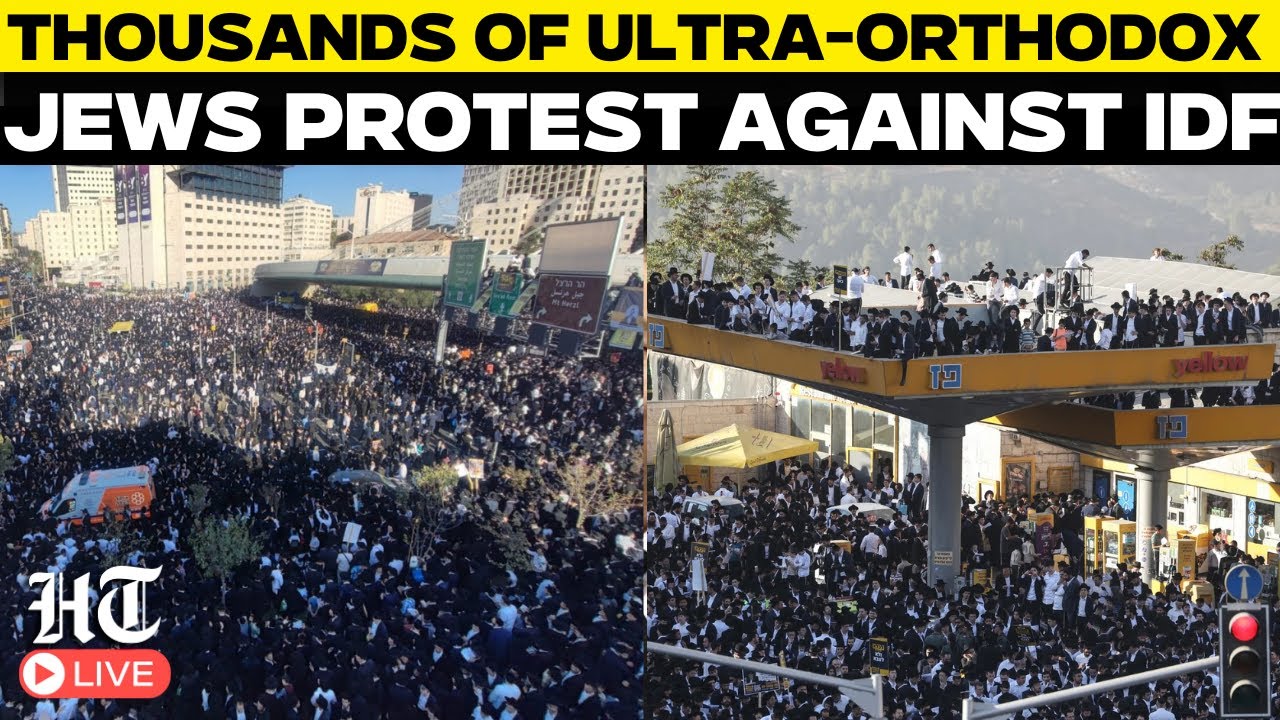 LIVE: Thousands Of Ultra-orthodox Jews Protest In Jerusalem Against Army Draft | Mass Haredi Rally