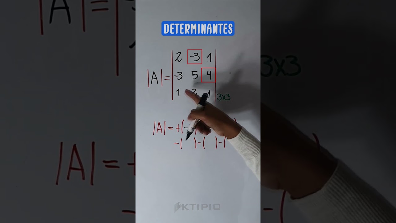 Determinante 3x3 Sarrus  #tutorial #algebralineal #determinantes