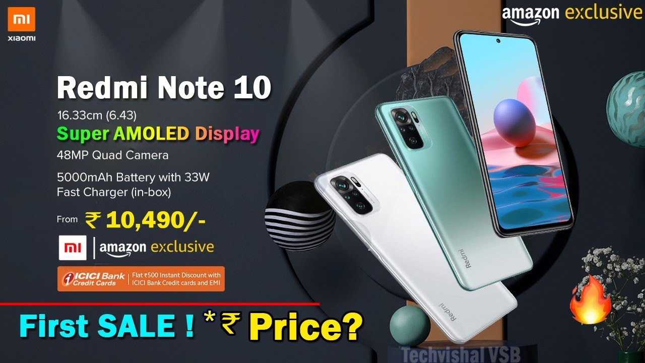 Redmi Note 10 - Price, Specifications, 48MP Camera, AMOLED Display | Redmi Note 10 Price First Sale