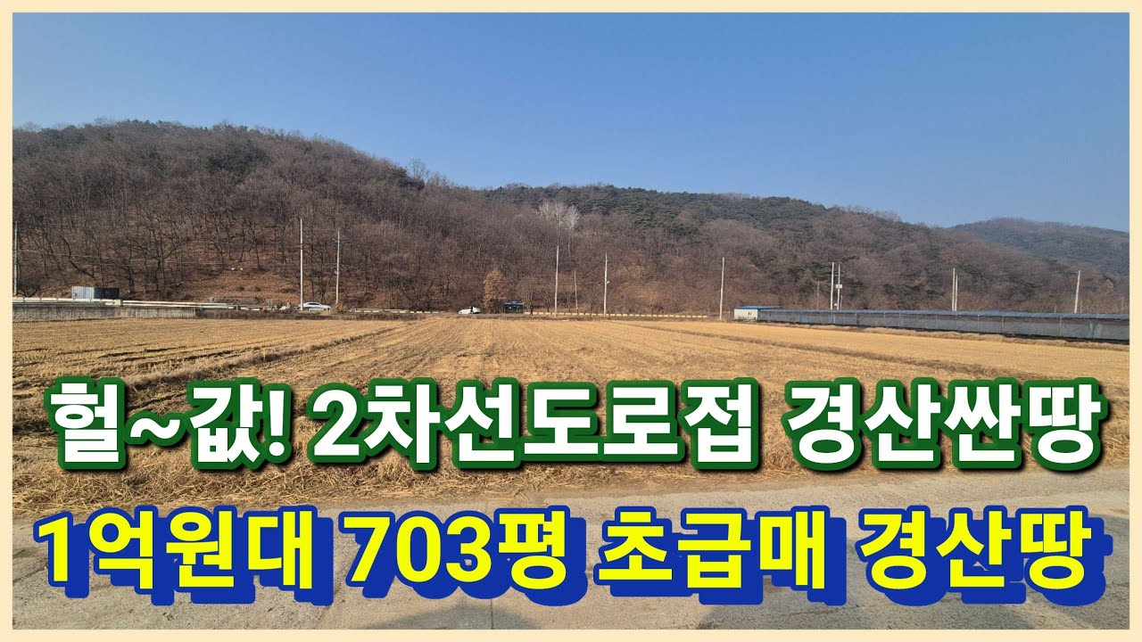 경산시 용성면 1억원대 초헐값으로 나온 700평대 경산땅 경산농지 농지연금 으로도 좋아요 3087