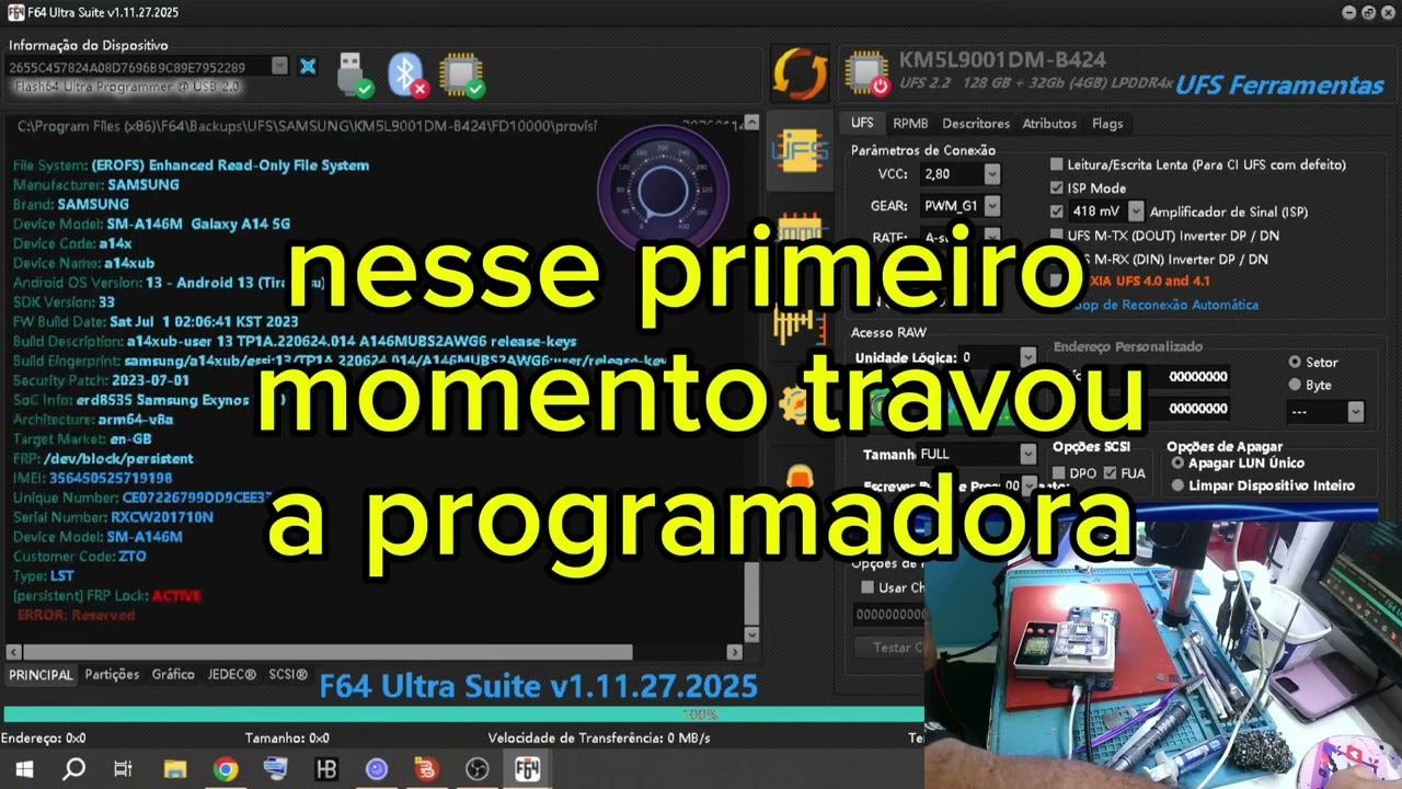 REMOVER FRP SAMSUNG A14 ISP  FLASH 64