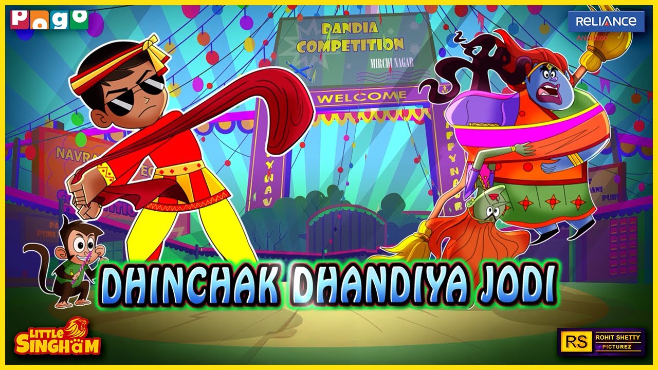 Dhinchak Dandiya Jodi 💃🥁 | Little Singham Navratri Special | Pogo TV | Kids Cartoon
