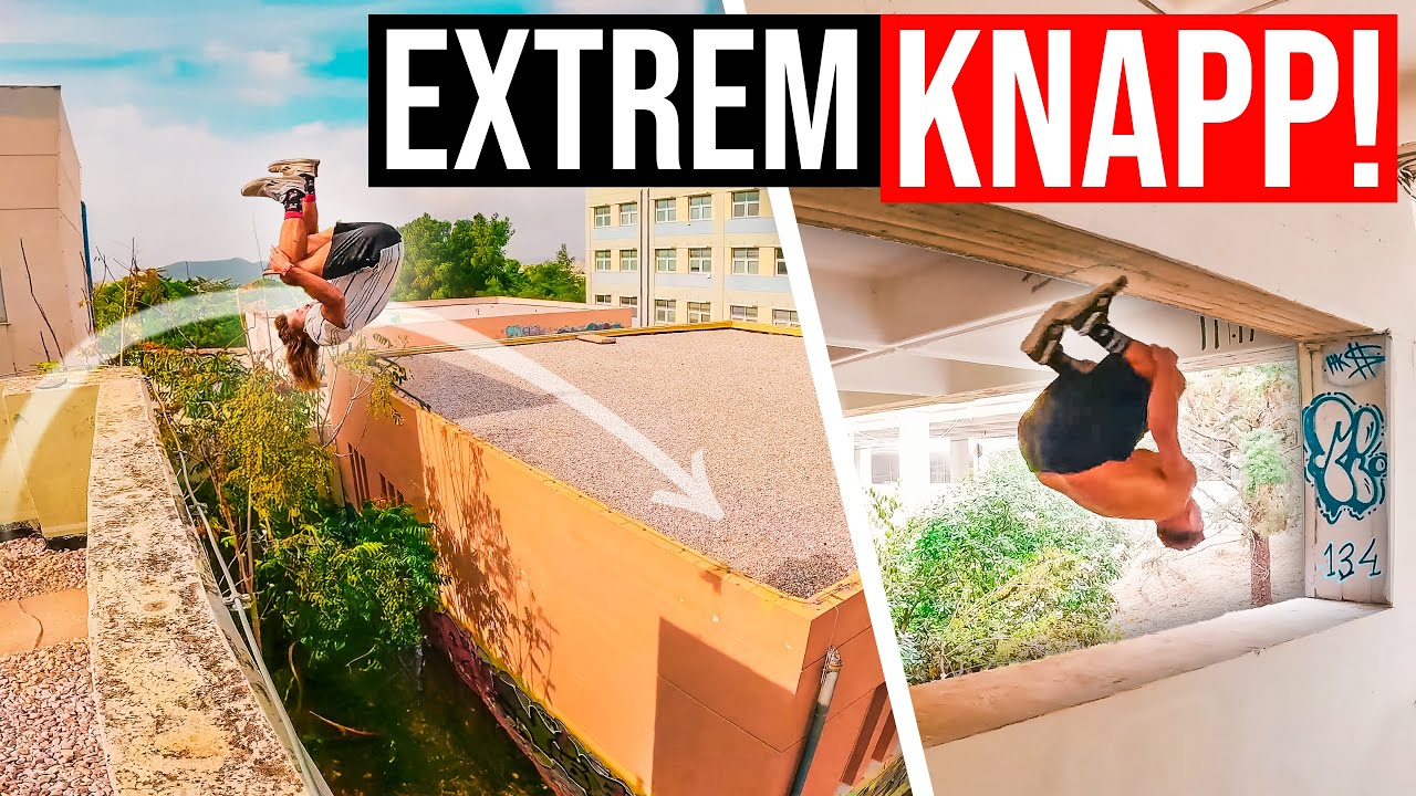 Irrer Frontflip von Dach zu Dach & Ekelhafter Backflip zwischen zwei Balken! | Parkour in Athen 🇬🇷