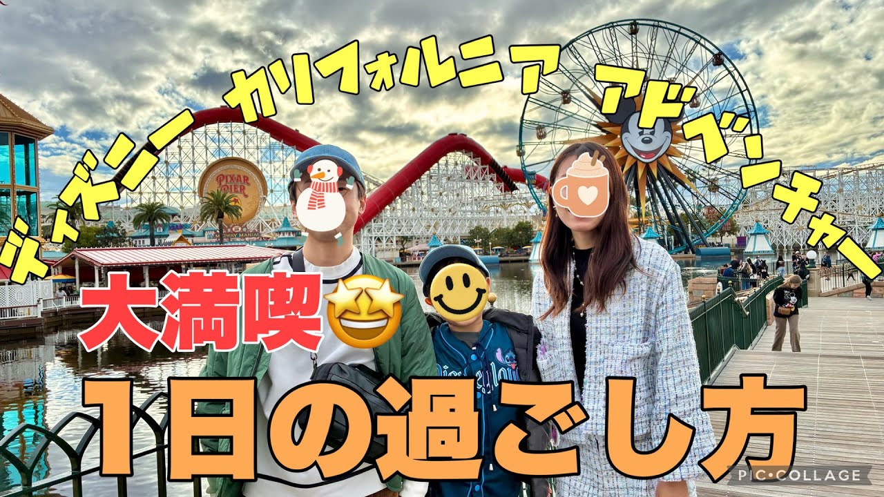 【大満喫✨✨✨】ディズニーカリフォルニアアドベンチャーVlog🚗🎢