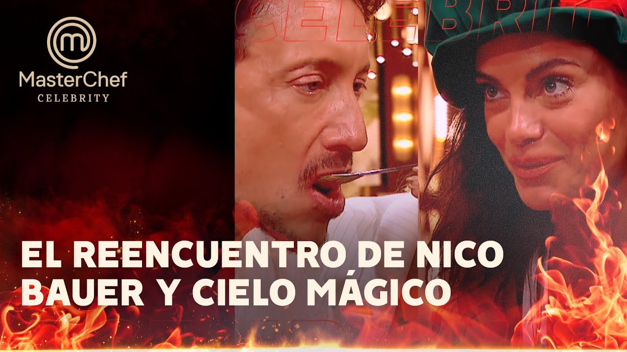 Nico Vázquez y Emilia Attias improvisaron una escena de Casi Ángeles en Masterchef Celebrity