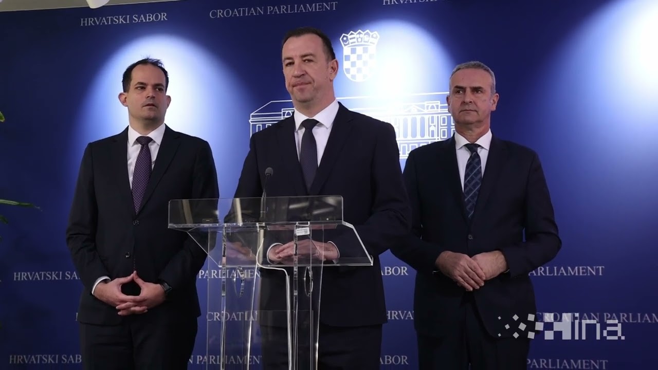 Konferencija za medije Kluba zastupnika HDZ-a - izjava Malenice i Mažara