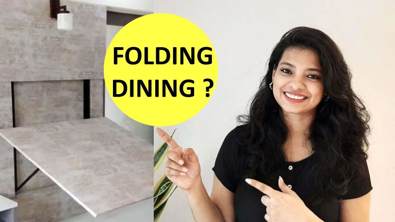 Space saving Wall mounted folding dining table India. Ask Iosis Hindi