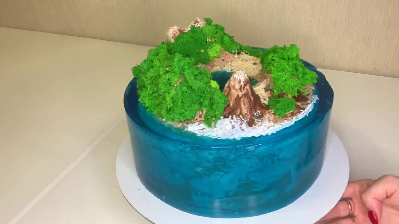 ТОРТ НЕОБИТАЕМЫЙ Остров! ТРЕНД Лета 2020! Cake Island 2020! Красивый торт!