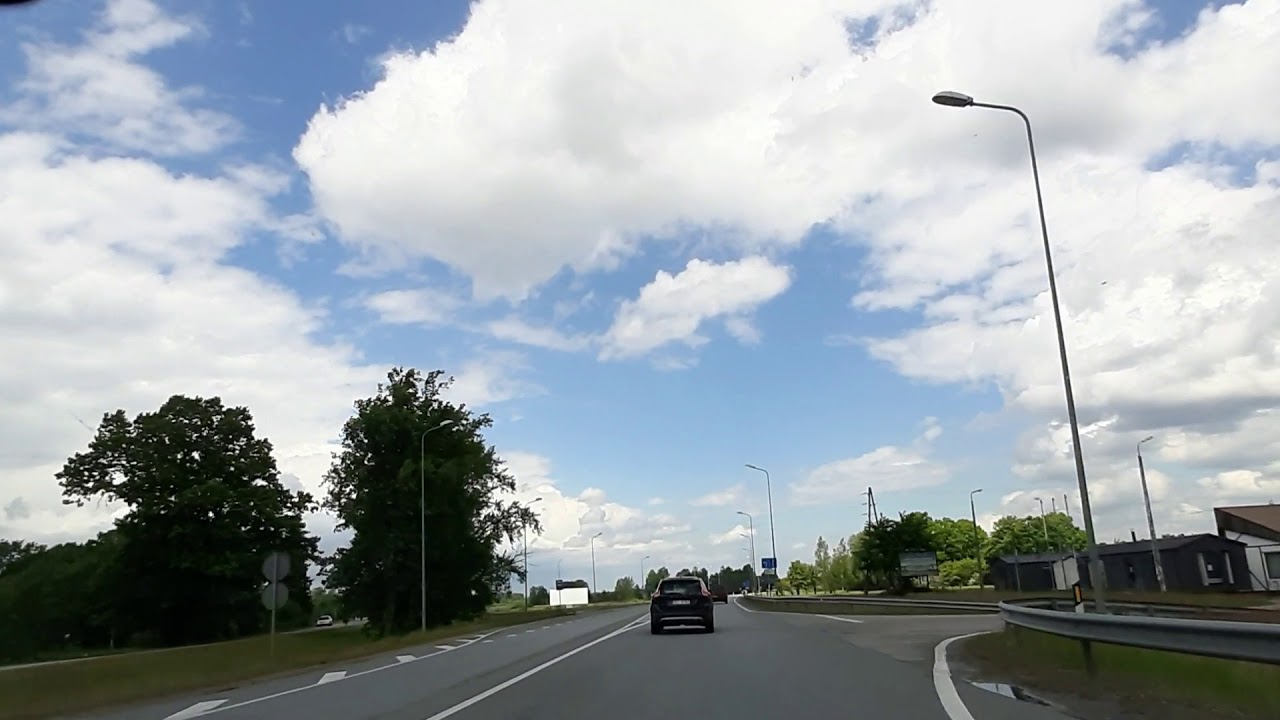 Европа. Латвия. Дорога A1,E67. Дорога Рига - Саулкрасты. Обзор дороги A1 E67. Via baltica.