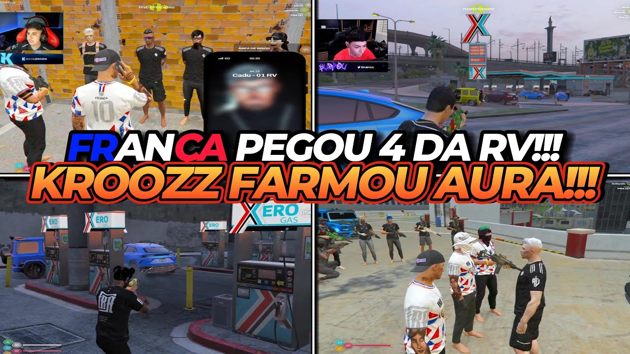FRANÇA QUEBROU A RV E S3QU3STR0U 4 DELES | KROOZZ FARMOU AURA