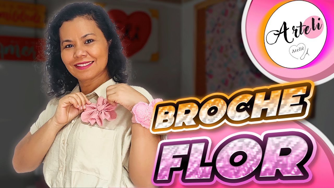 BROCHE FLOR DE TECIDO/PASSO A PASSO 🪡🩷🧵