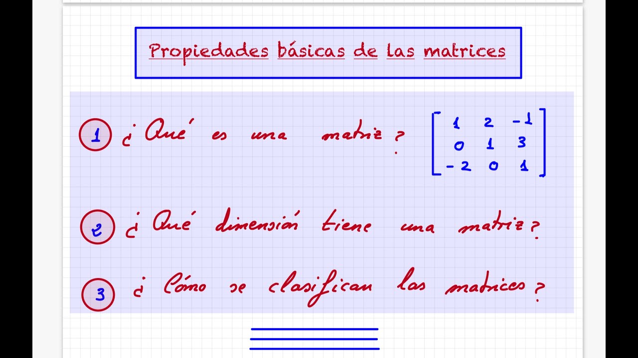 1 - Matrices y clasificaci&oacute;n