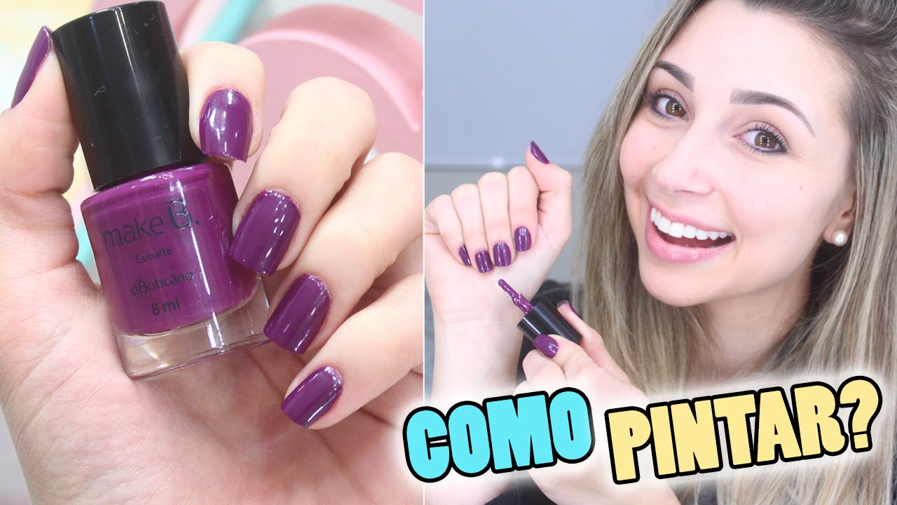 COMO PINTAR AS UNHAS SEM BORRAR - Jana Taffarel