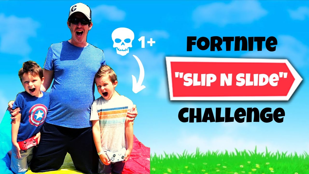 The Best *NEW* Fortnite Challenge (Slip N Slide) - Dino Fox Gaming