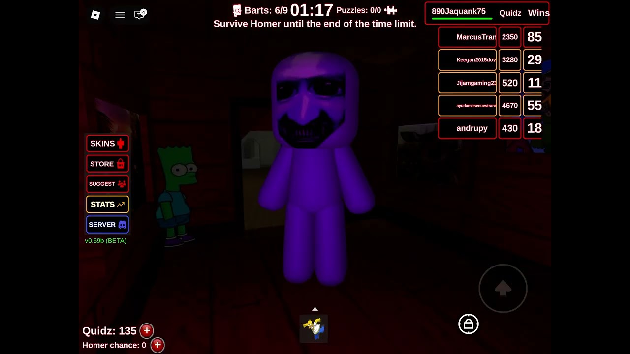 Roblox You vs Homer Ao oni gameplay