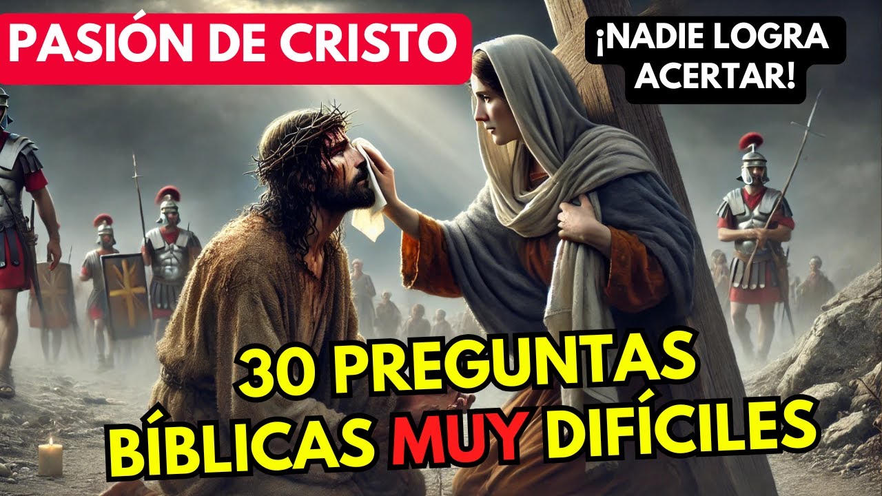 🕊️ ¡Solo el 1% Acierta! 😱 30 Preguntas Bíblicas sobre la Pasión de Cristo 📖✨ | Quiz Bíblico