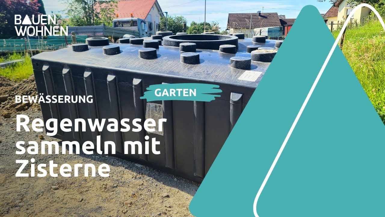 Zisterne: Regenwasser sammeln in Flachtankzisterne