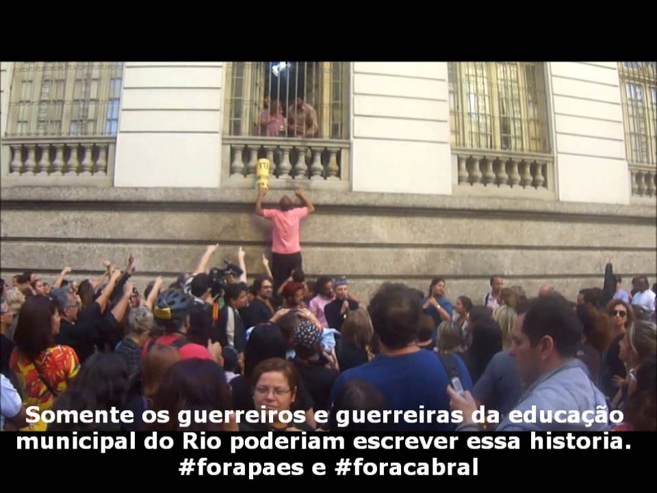 Professores municipais ocupam a C&acirc;mara de Vereadores do Rio de Janeiro