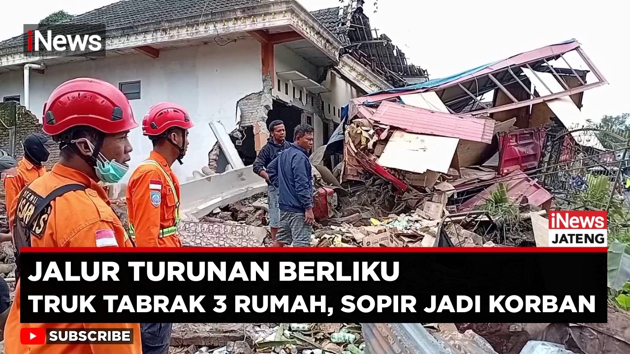 Diduga Tak Kuasai Medan, Truk Tronton Hantam 3 Rumah di Magelang | iNews Jateng