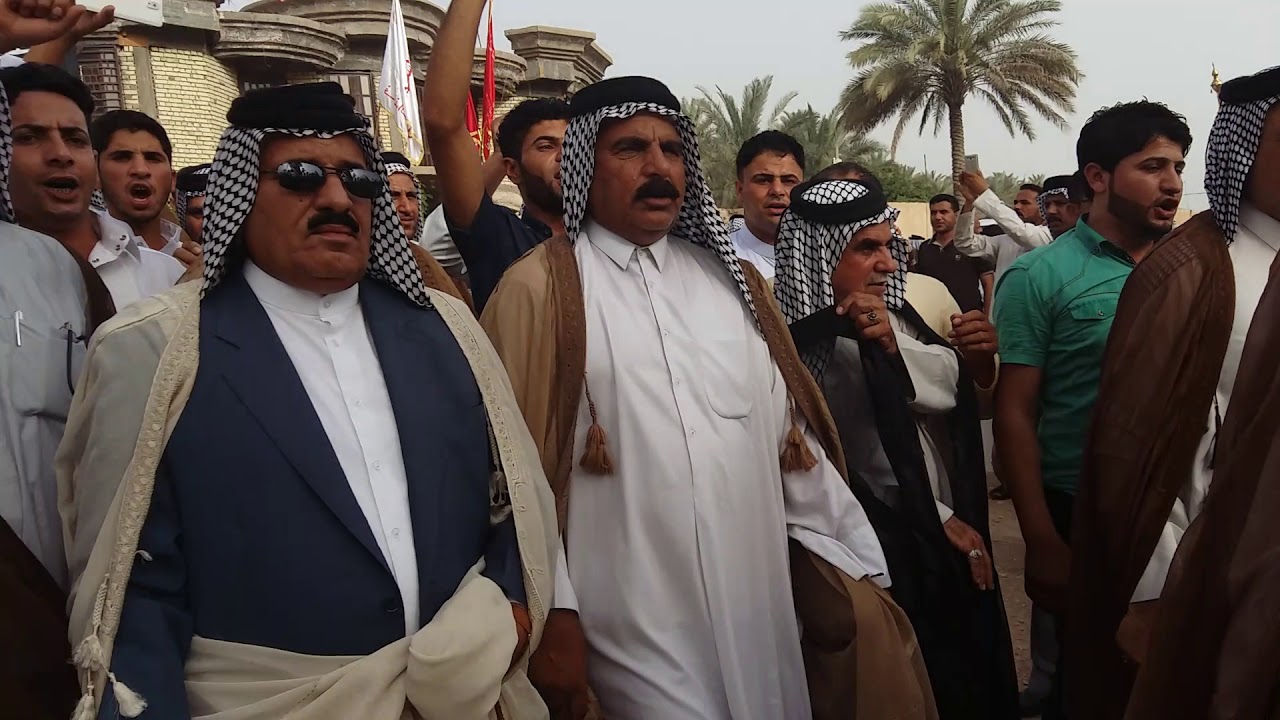 عراضه عشائر العبوده في كربلاء المقدسه في فاتحه الشيخ أحمد العلاوي المسعودي