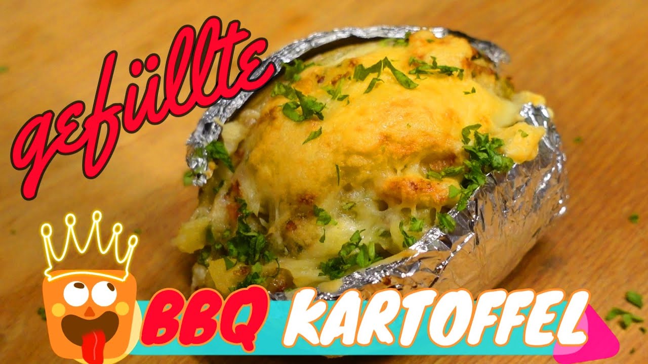 BBQ Kartoffel gefüllt mit Bacon u Käse / Grill-Rezept / Grillbeilage unglaublich lecker u. einfach!