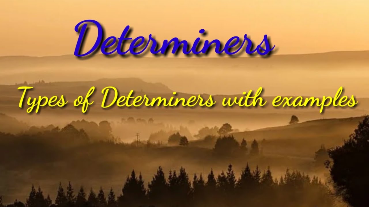 Determiners - Types of Determiners