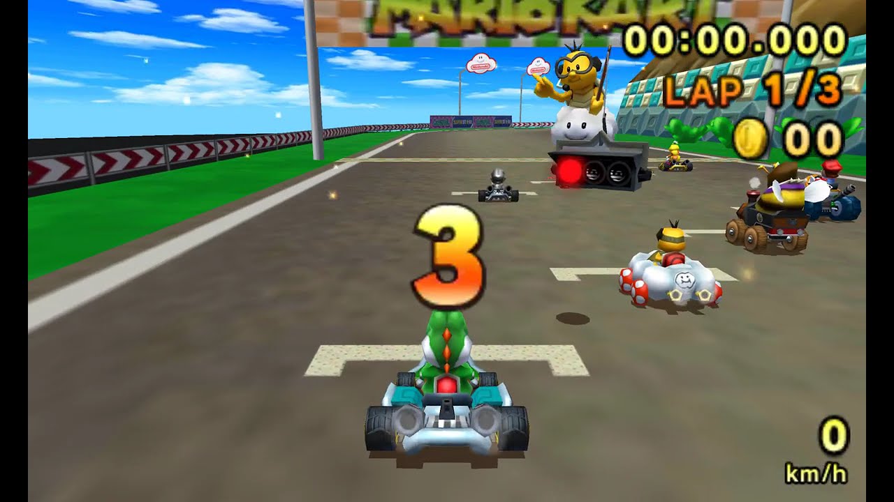 GCN Yoshi Circuit (3DS test_YoshiCircuitDS) by luigifan27 - Mario Kart 7: Custom Track [1440p 60fps]