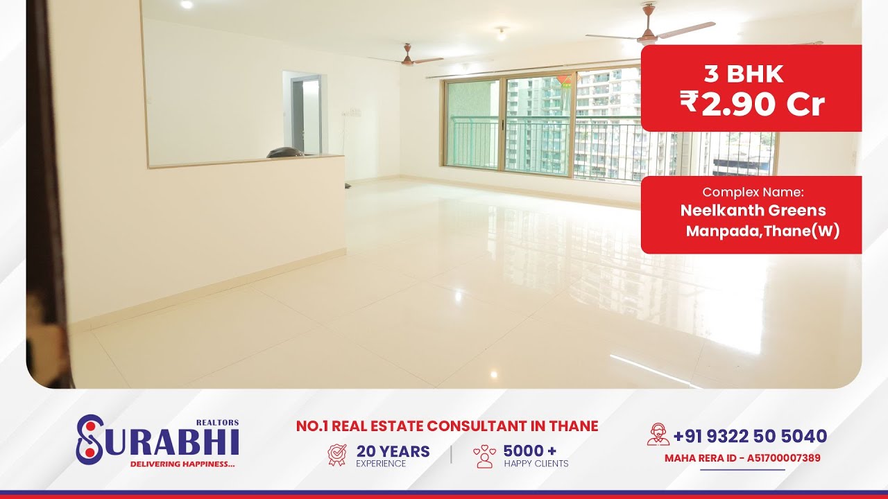 🏡 3 BHK Flat for Sale in Neelkanth Greens Manpada Thane | Ready to Move.
